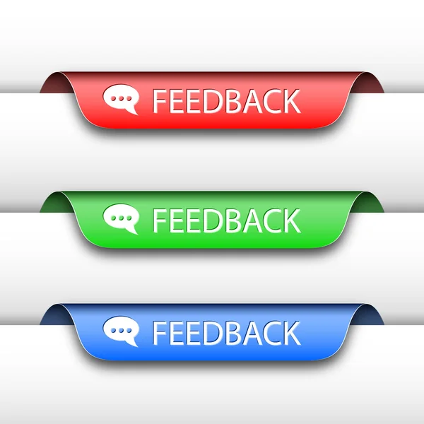 Etiquetas ou etiquetas de feedback —  Vetores de Stock