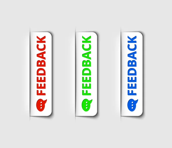 Etiquetas ou etiquetas de feedback —  Vetores de Stock