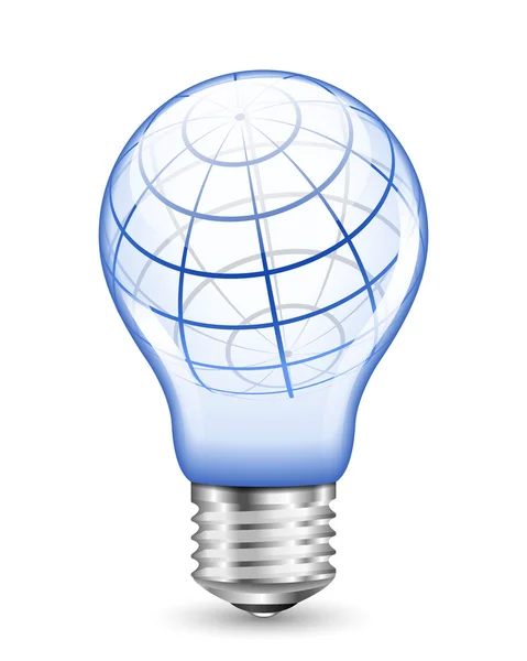 Globe inuti lampa — Stock vektor