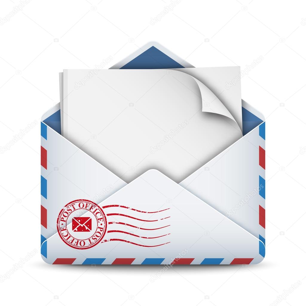 Envelope icon with paper