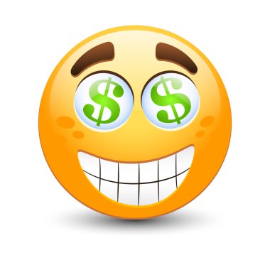 dolar ile gülümseyen ifade