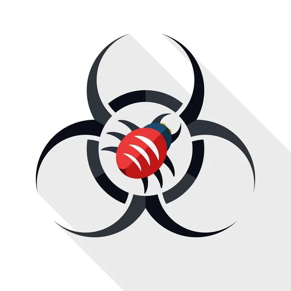 Icono del virus de riesgo biológico — Archivo Imágenes Vectoriales