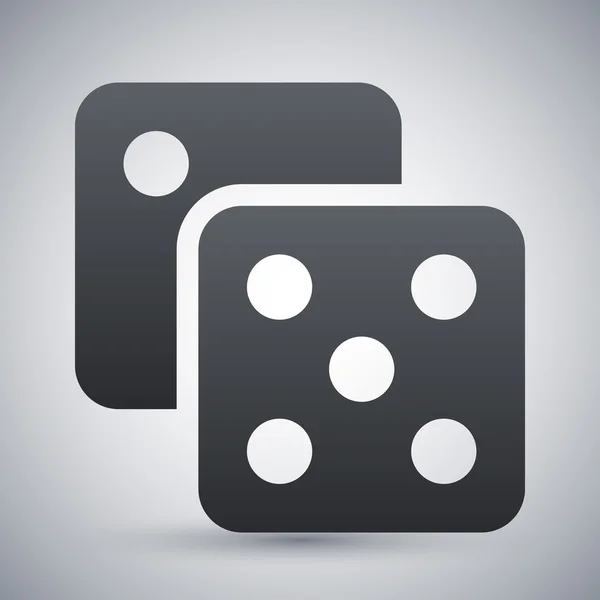 Dices, gambling icon — Stock Vector