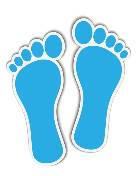Footprint stickers symbol — Stock Vector