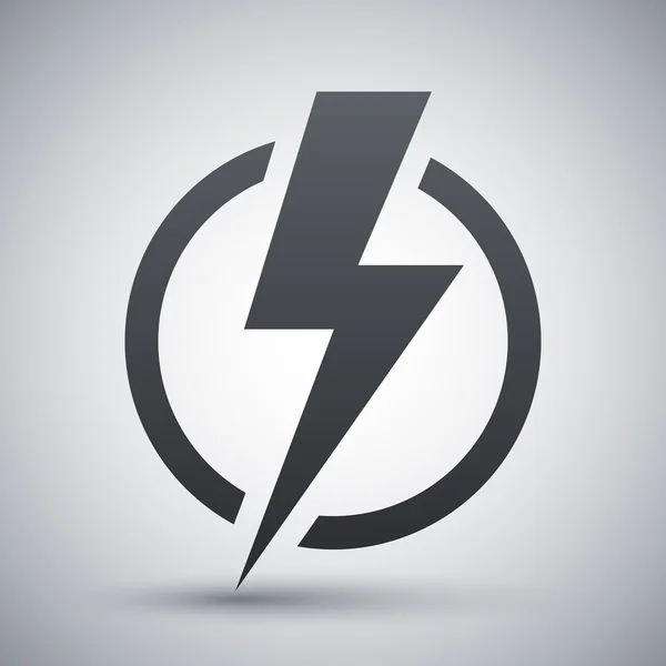 Relâmpago, ícone de eletricidade — Vetor de Stock