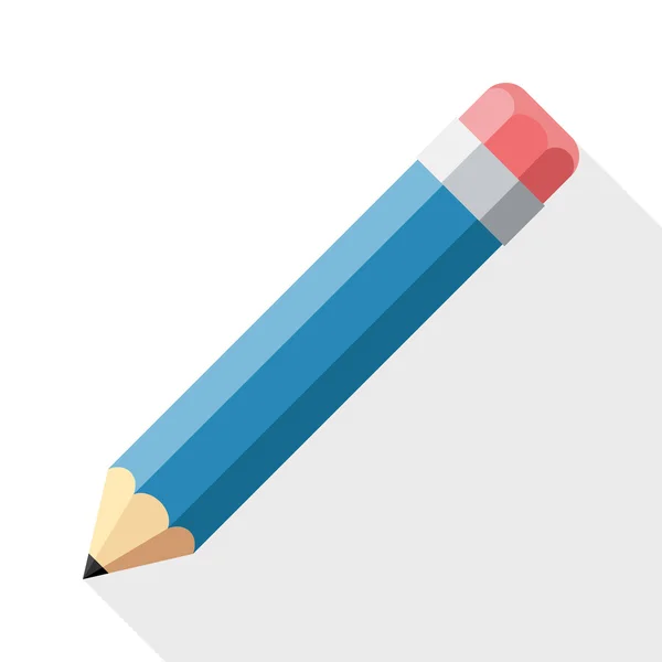 Crayon icône plate — Image vectorielle