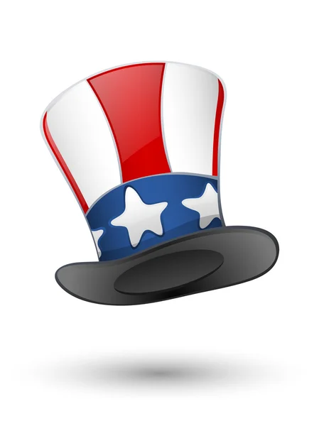 Chapéu americano patriótico . — Vetor de Stock