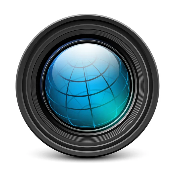Photo camera lens — Stock Vector