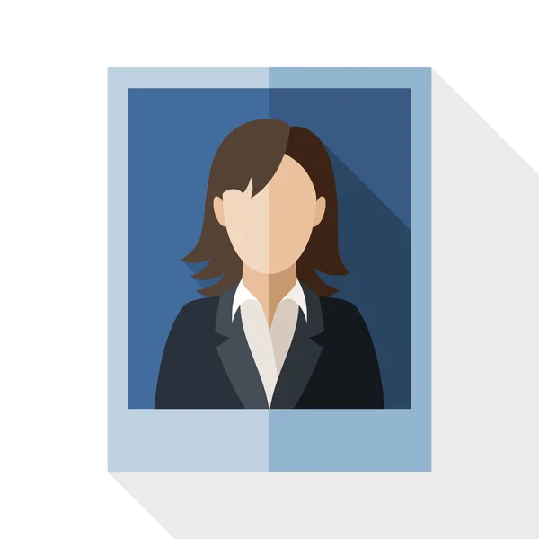 Vrouw in een zakelijke pak avatar — Stockvector