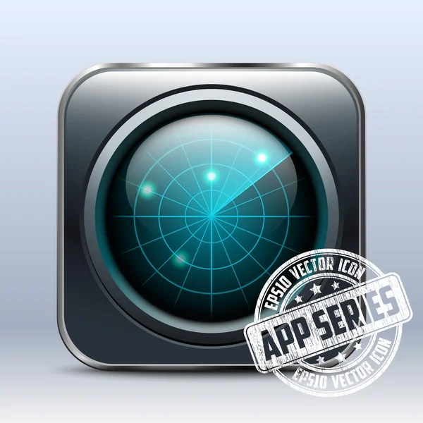 Radar, GPS Icono — Vector de stock