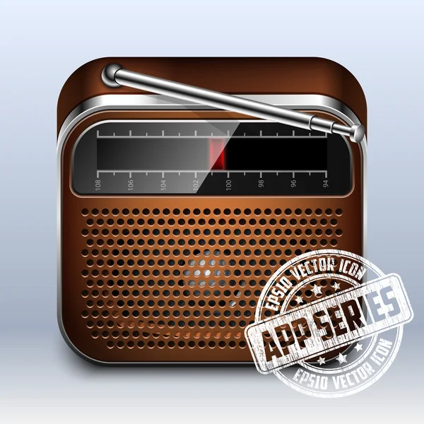 Retro radio pictogram — Stockvector