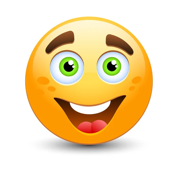 Emoticono sonriente feliz — Vector de stock