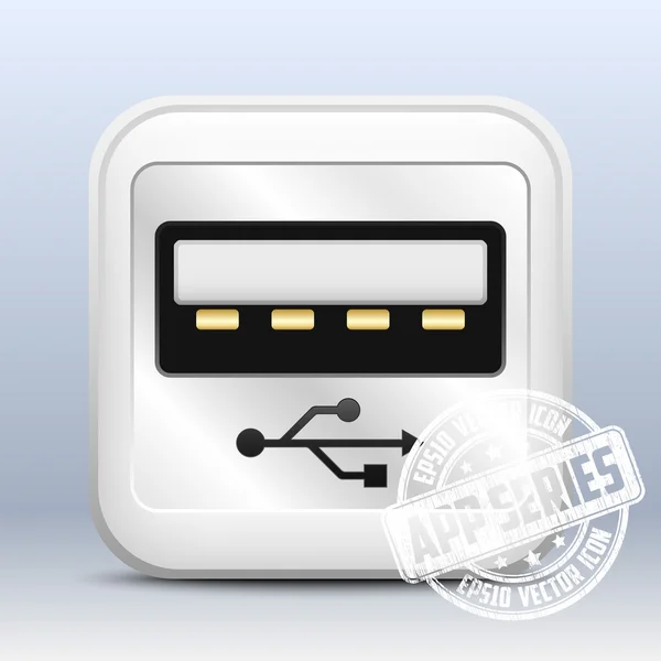Ikona USB zásuvky — Stockový vektor