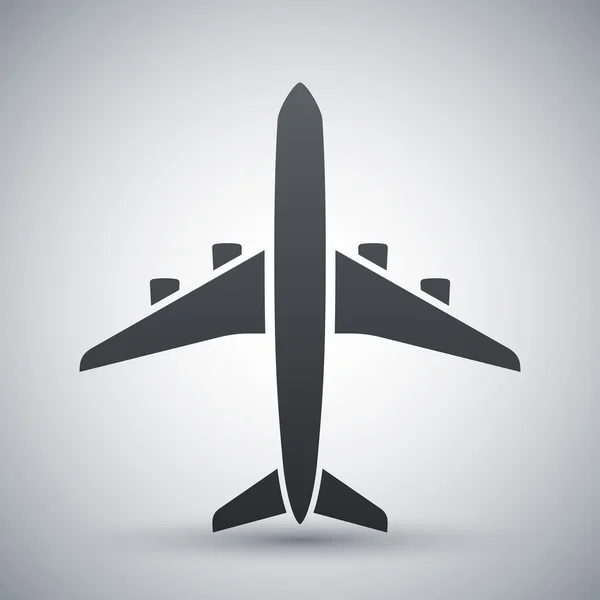 Avión, icono de avión — Vector de stock