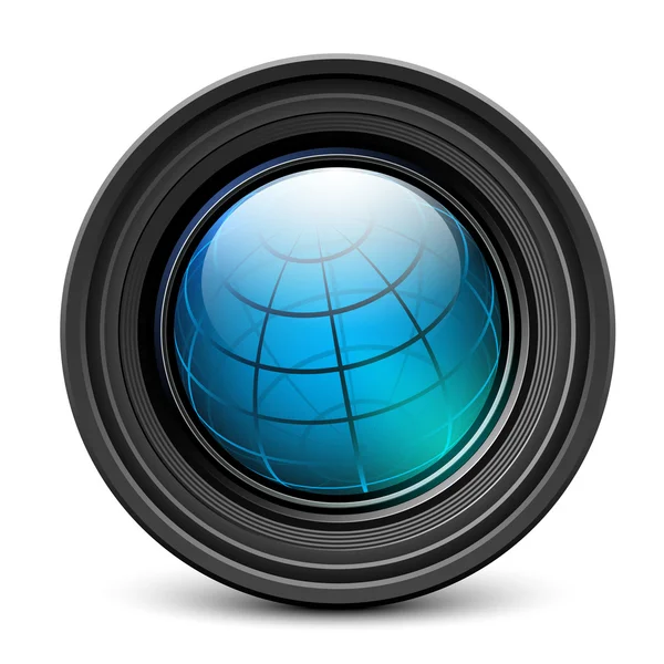 Obiettivo della fotocamera fotografica — Vettoriale Stock