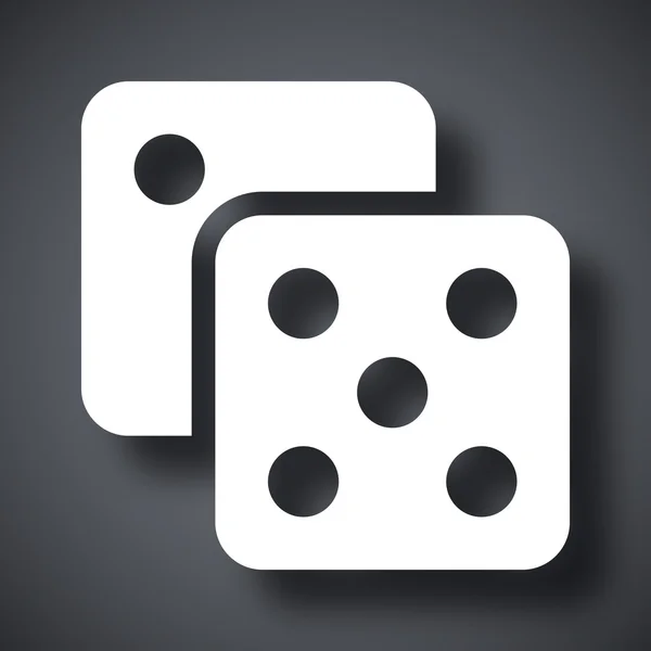 Dice, gambling icon — Stock Vector