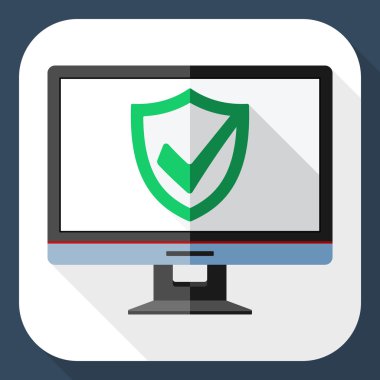 Güvenlik Kalkanı ile monitör simgesini