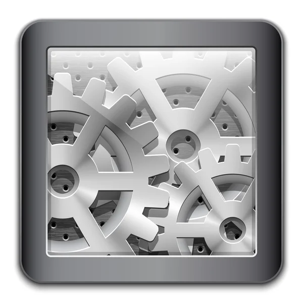 Boîte de vitesses, mécanisme Icône — Image vectorielle