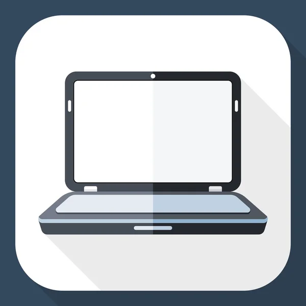 Ícone de laptop com tela em branco — Vetor de Stock