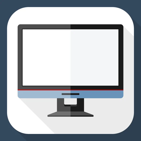 Monitor-Symbol, leerer Bildschirm — Stockvektor