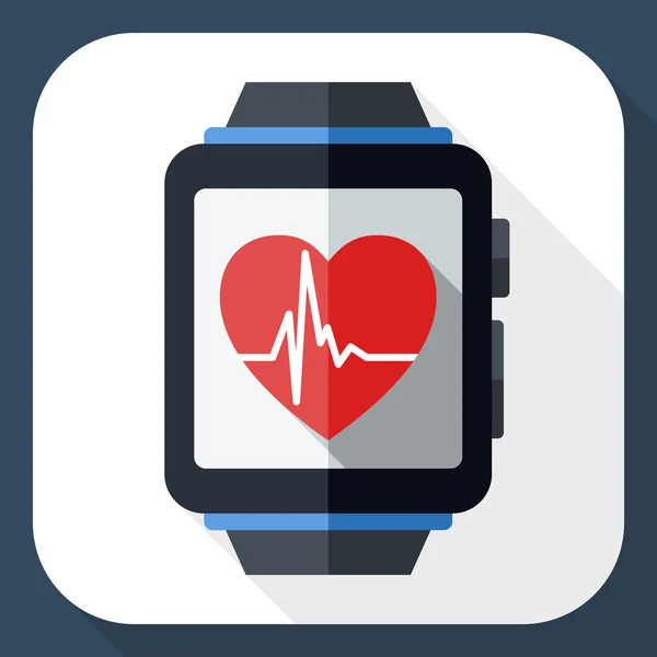 Smart watch with health app — Stock Vector