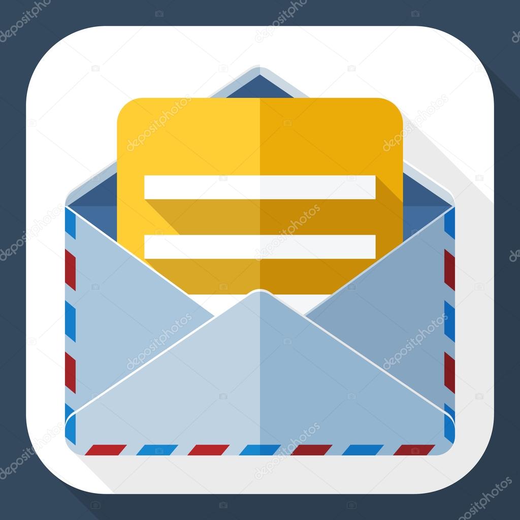 Envelope icon with letter