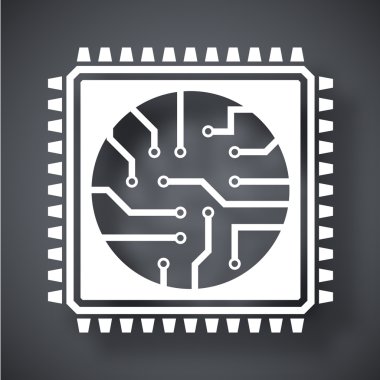 processor, chip icon clipart