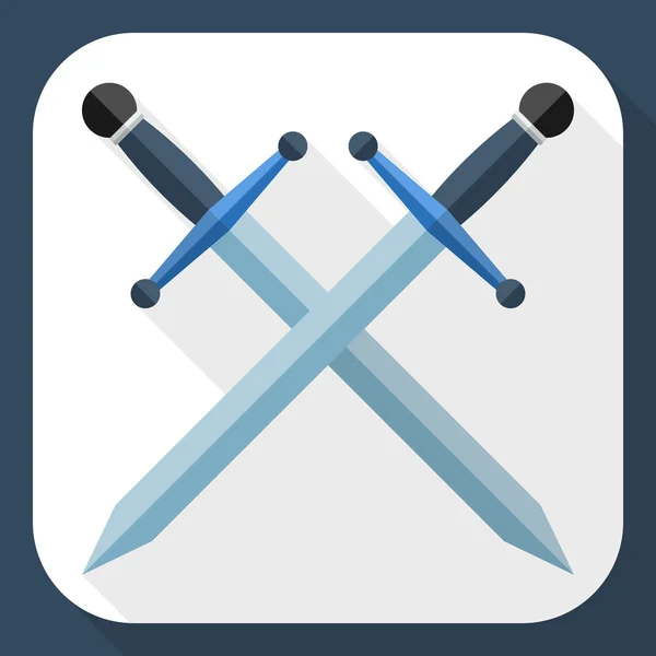 Icône des épées croisées — Image vectorielle