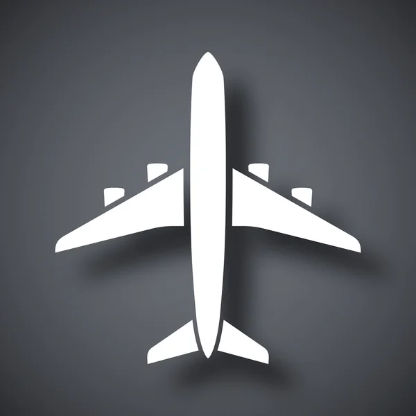 Avión, icono de viaje — Vector de stock