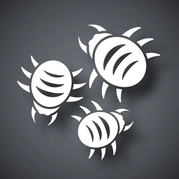 Bug, icona del virus — Vettoriale Stock