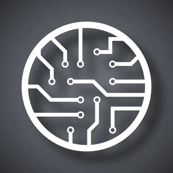 Circuit board icon — Stock Vector