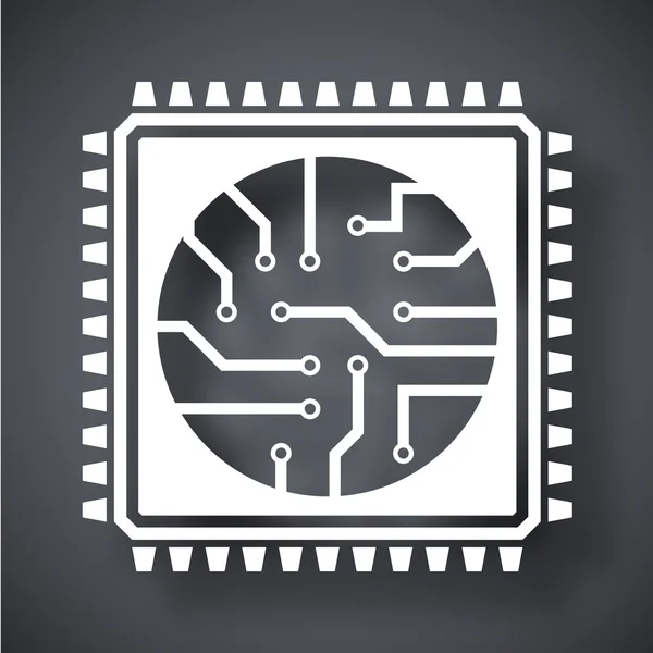 Procesador, icono de chip — Vector de stock