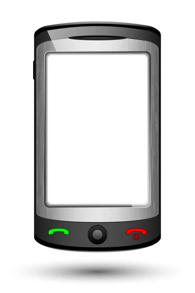 Téléphone intelligent avec écran blanc — Image vectorielle