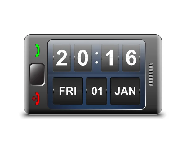 フリップ時計のスクリーン セーバーとスマート フォン — ストックベクタ