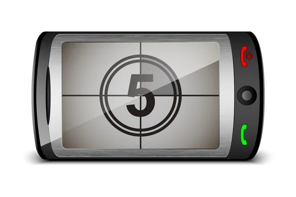 Touch telefon med countdown symbol — Stock vektor