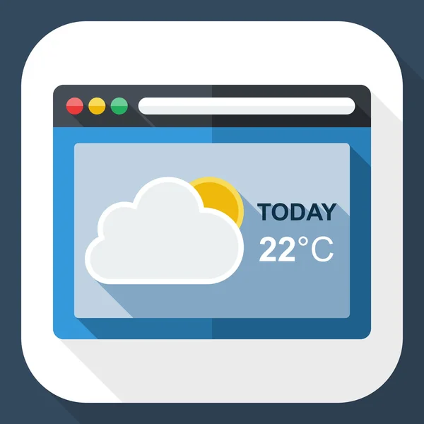 Ícone da aplicação previsão meteorológica — Vetor de Stock