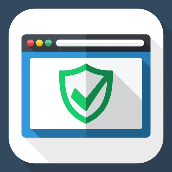 Icono antivirus con escudo de seguridad — Archivo Imágenes Vectoriales