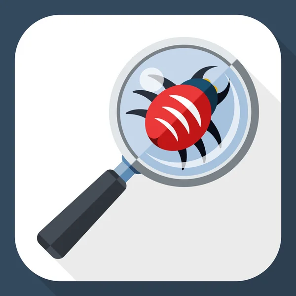 Icono de escaneo antivirus — Vector de stock