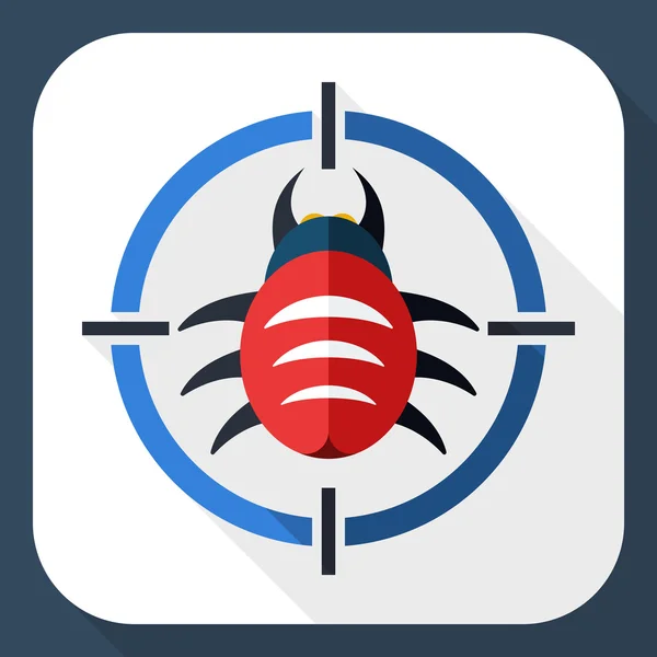 Bug target icon — Stock Vector