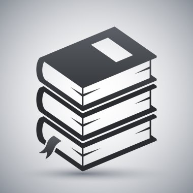 stack of books, education icon clipart