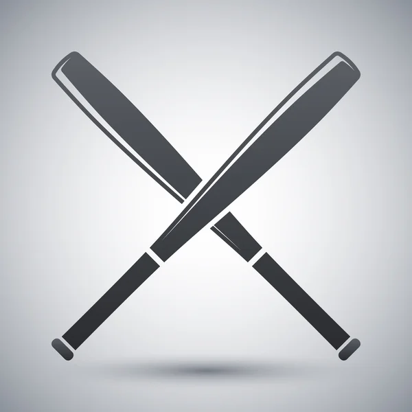 Cruzado béisbol murciélagos icono — Vector de stock