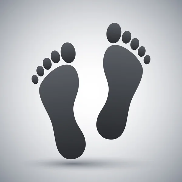 Human footprints icon — Stock Vector