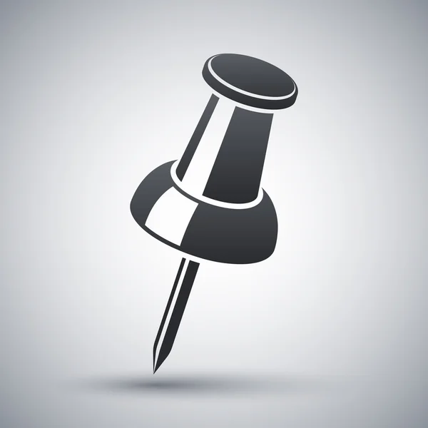 Push pin, thumbtack icon — Stock Vector