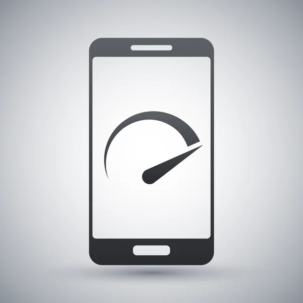 Speed test smartphone icon — Stock Vector