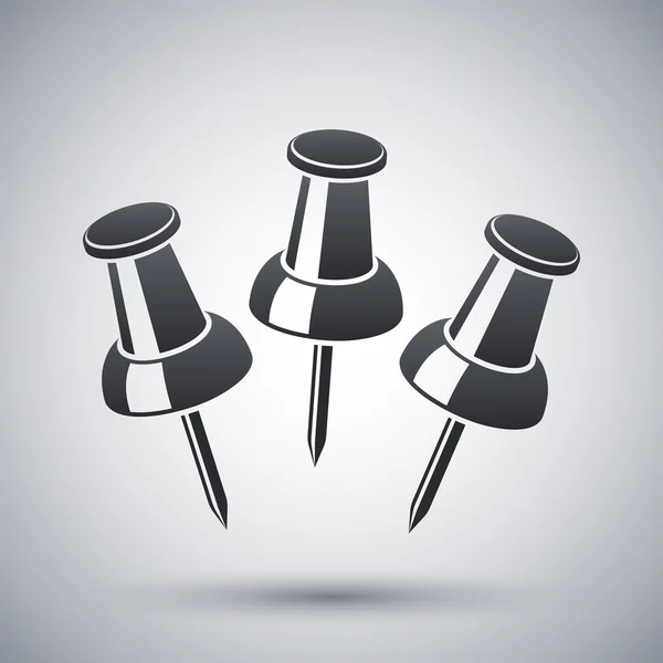 Thumbtacks, Pins-Symbol — Stockvektor