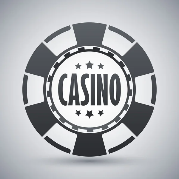 Icono de chip de Casino — Vector de stock