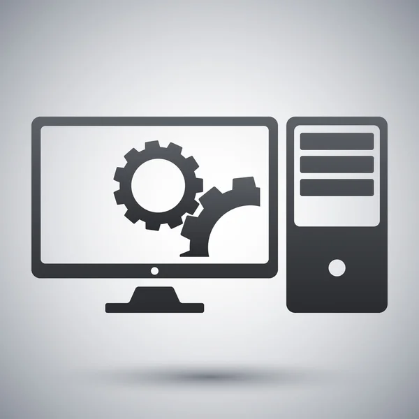 Icono de configuración del ordenador — Archivo Imágenes Vectoriales