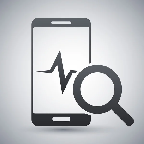 Ikon diagnosa smartphone - Stok Vektor