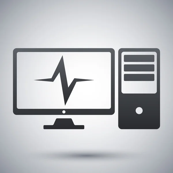 Diagnostische gegevens computerpictogram — Stockvector