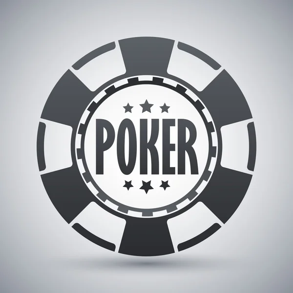 Icône de puce de poker — Image vectorielle